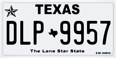 TX license plate DLP9957