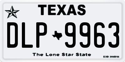 TX license plate DLP9963