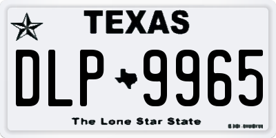 TX license plate DLP9965