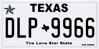 TX license plate DLP9966