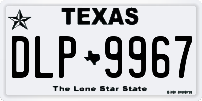 TX license plate DLP9967