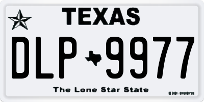 TX license plate DLP9977