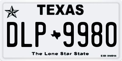 TX license plate DLP9980