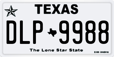 TX license plate DLP9988