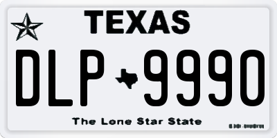 TX license plate DLP9990