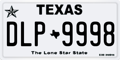 TX license plate DLP9998