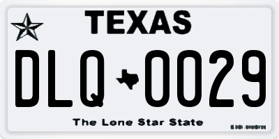 TX license plate DLQ0029