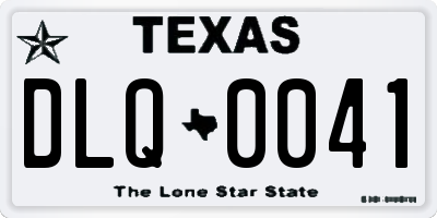 TX license plate DLQ0041