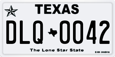 TX license plate DLQ0042