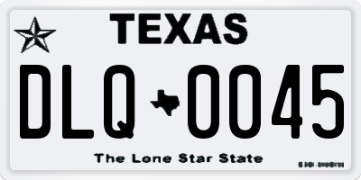 TX license plate DLQ0045