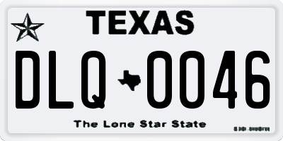 TX license plate DLQ0046