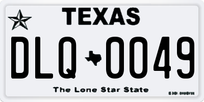 TX license plate DLQ0049