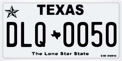 TX license plate DLQ0050