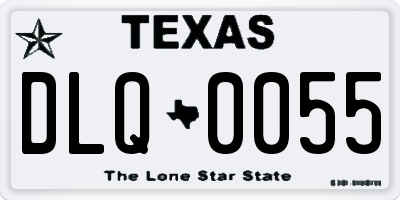 TX license plate DLQ0055