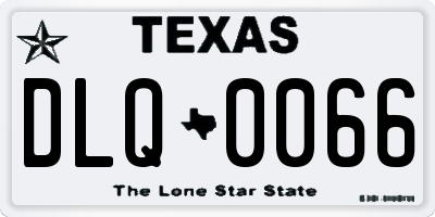 TX license plate DLQ0066