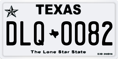 TX license plate DLQ0082