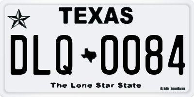 TX license plate DLQ0084