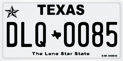 TX license plate DLQ0085