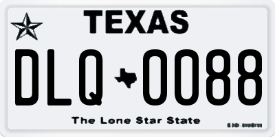 TX license plate DLQ0088