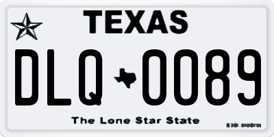 TX license plate DLQ0089