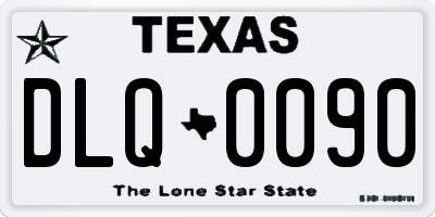 TX license plate DLQ0090