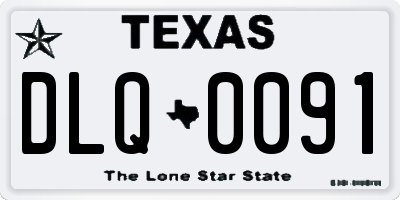 TX license plate DLQ0091