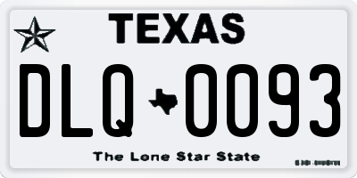 TX license plate DLQ0093