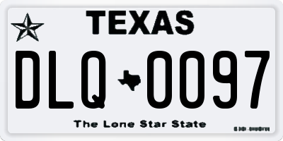 TX license plate DLQ0097