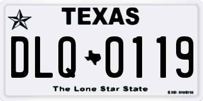 TX license plate DLQ0119