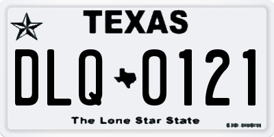 TX license plate DLQ0121