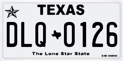 TX license plate DLQ0126