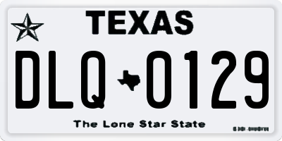 TX license plate DLQ0129