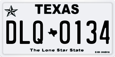 TX license plate DLQ0134