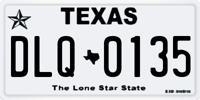 TX license plate DLQ0135