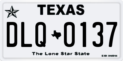TX license plate DLQ0137