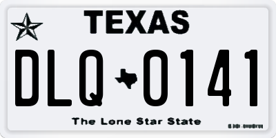 TX license plate DLQ0141
