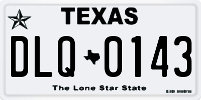 TX license plate DLQ0143