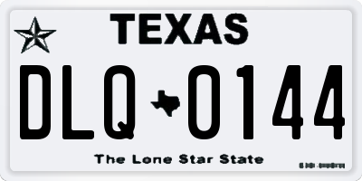 TX license plate DLQ0144
