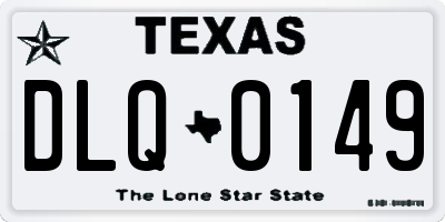 TX license plate DLQ0149