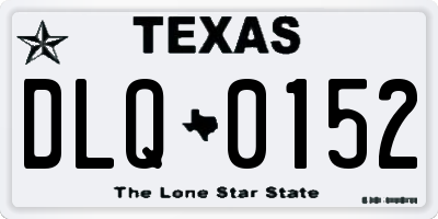 TX license plate DLQ0152