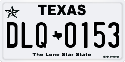 TX license plate DLQ0153