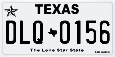 TX license plate DLQ0156