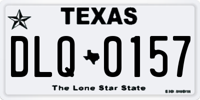 TX license plate DLQ0157