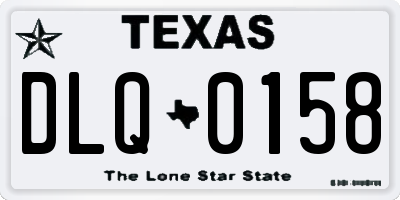 TX license plate DLQ0158