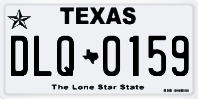 TX license plate DLQ0159