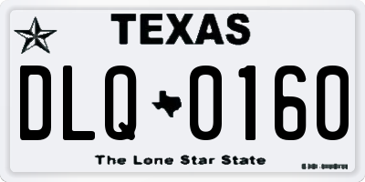 TX license plate DLQ0160