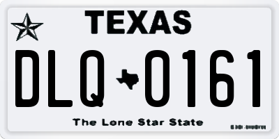 TX license plate DLQ0161