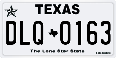 TX license plate DLQ0163