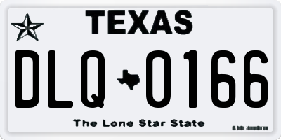 TX license plate DLQ0166