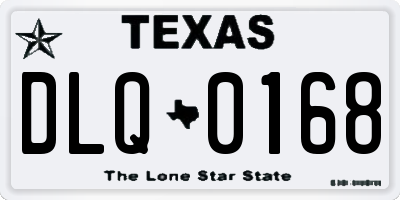 TX license plate DLQ0168